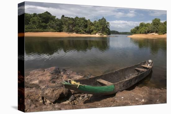 Dugout Canoe. Fairview, Iwokrama Reserve, Guyana-Pete Oxford-Premier Image Canvas