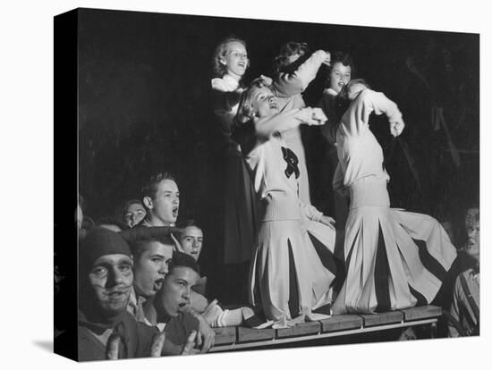 Duke Cheerleaders Cheering Amound the Fans in the Bleachers-Mark Kauffman-Premier Image Canvas