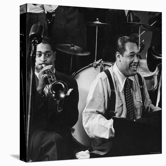 Duke Ellington at an After Hours Jam Session-Gjon Mili-Premier Image Canvas