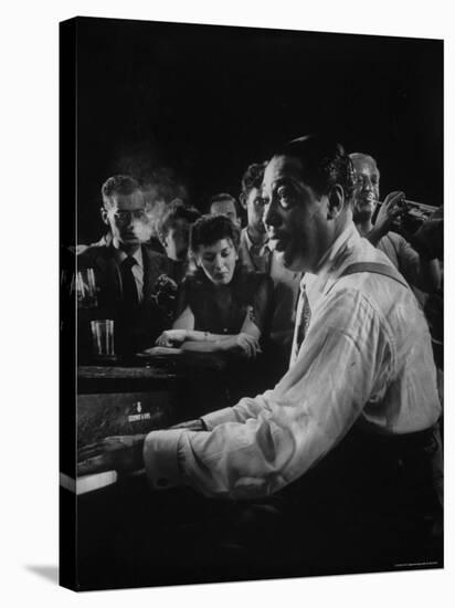 Duke Ellington Playing Sophisticated Lady at Jam Session-Gjon Mili-Premier Image Canvas