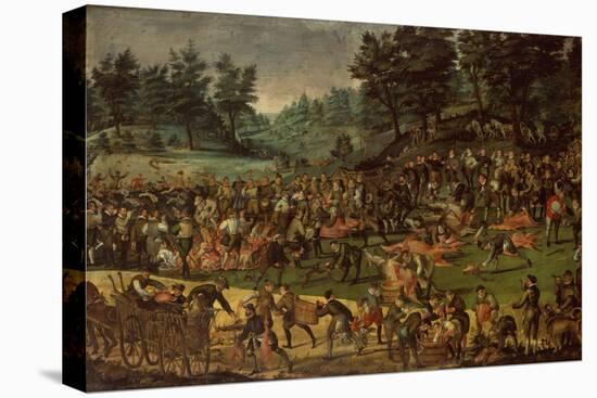 Duke of Wurttemberg his wife Dorothea von Baden and courtiers celebrating after the Hunt-German-Premier Image Canvas