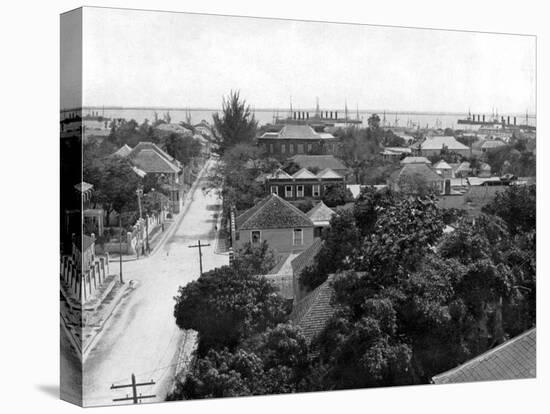 Duke Street and the Harbour, Kingston, Jamaica, C1905-Adolphe & Son Duperly-Premier Image Canvas