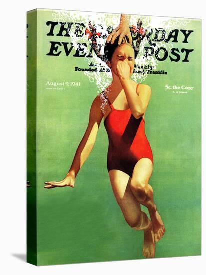 "Dunked Under Water," Saturday Evening Post Cover, August 9, 1941-John Hyde Phillips-Premier Image Canvas