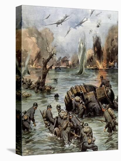 Dunkirk Evacuation-Achille Beltrame-Stretched Canvas