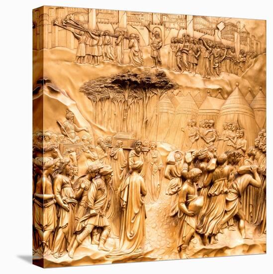 Duomo Santa Maria del Fiore, Florence. Decorations on the East Door by Ghiberti. Tuscany, Italy.-Tom Norring-Premier Image Canvas