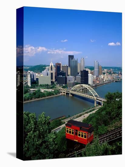 Duquesne Incline Cable Car and Ohio River, Pittsburgh, Pennsylvania, USA-Steve Vidler-Premier Image Canvas