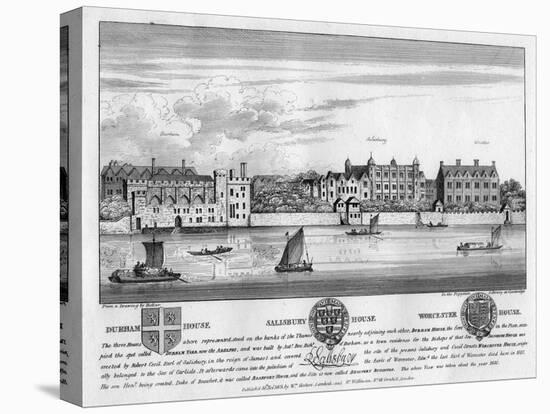 Durham House, Salisbury House, and Worcester House, London, C1630-Wenceslaus Hollar-Premier Image Canvas