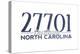 Durham, North Carolina - 27701 Zip Code (Blue)-Lantern Press-Stretched Canvas