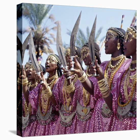 During a Dance, Girls from the Sultanate of Tadjoura, Dress Up in All their Finery and Display the-Nigel Pavitt-Premier Image Canvas