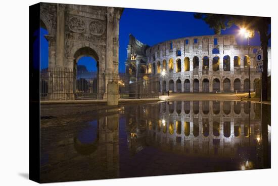 Dusk at the Colosseum, Rome, Italy-David Clapp-Premier Image Canvas