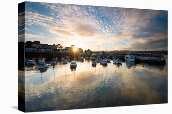 Dusk in the Harbour at Paignton, Devon England Uk-Tracey Whitefoot-Premier Image Canvas