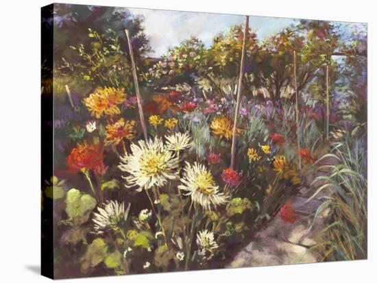 Dusk in the Walled Garden-Nel Whatmore-Stretched Canvas