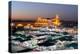 Dusk lights over the iconic markets in Jemaa el Fna square, Marrakech, Morocco, North Africa-Roberto Moiola-Premier Image Canvas