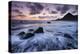 Dusk on the Rocky Shores of Speke's Mill Mouth in North Devon, England. Summer-Adam Burton-Premier Image Canvas