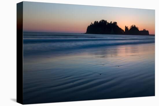 Dusk over James Island at La Push Beach on the the Pacific Northwest, Washington State, United Stat-Martin Child-Premier Image Canvas