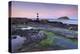 Dusk over Penmon Point Lighthouse and Puffin Island, Isle of Anglesey, Wales, UK. Spring-Adam Burton-Premier Image Canvas