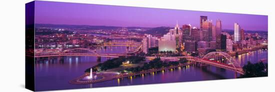 Dusk, Pittsburgh, Pennsylvania, USA-null-Premier Image Canvas