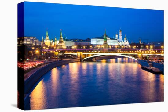 Dusk View of the Moscow Kremlin-Elena Ermakova-Premier Image Canvas