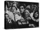 Dutch Audience Watching Jazz Trumpeter Louis Armstrong Performing with Band During a Concert-John Loengard-Premier Image Canvas