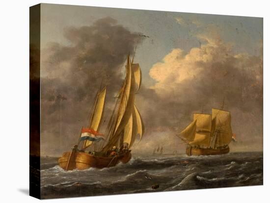 Dutch Galliots Off the Coast-John Wilson Carmichael-Premier Image Canvas