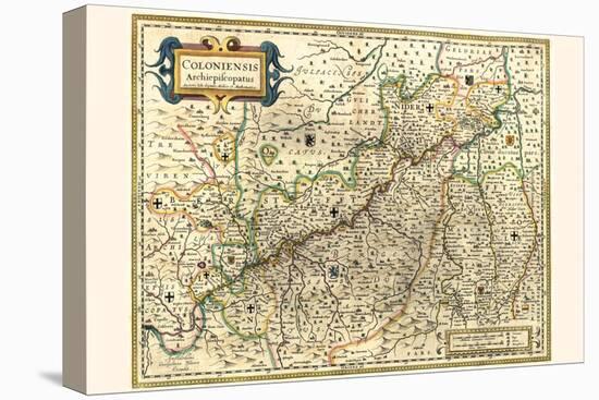 Dutch Map Of The Electorate Of Cologne-Willem Janszoon Blaeu-Stretched Canvas