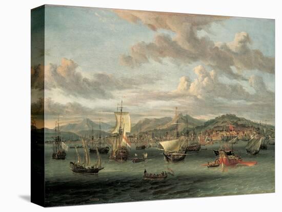 Dutch Shipping Off the Bay of Smyrna with a State Barge-Abraham Storck-Premier Image Canvas