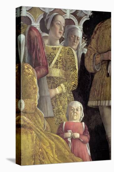 Dwarf and Courtiers, Family and Court of Marchese Ludovico Gonzaga III of Mantua, c.1465-74-Andrea Mantegna-Premier Image Canvas