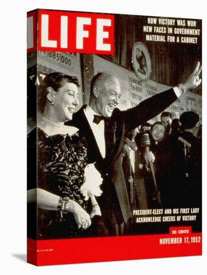 Dwight D. Eisenhower and Mamie, November 17, 1952-Hank Walker-Premier Image Canvas