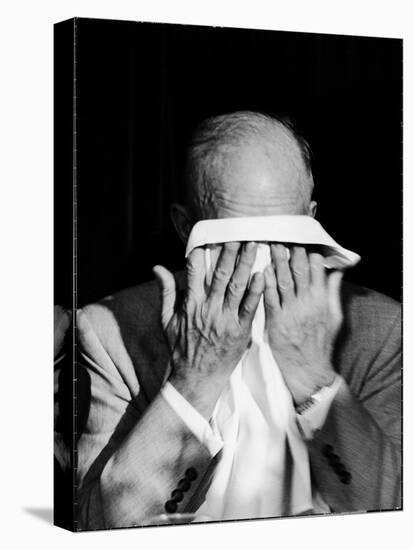 Dwight D. Eisenhower Emotionally Crying After His Speech at the 82nd Airborne Luncheon-Hank Walker-Premier Image Canvas