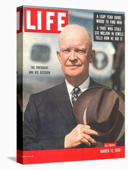 Dwight D. Eisenhower, March 12, 1956-Hank Walker-Premier Image Canvas