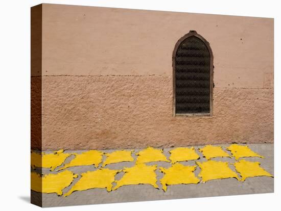 Dyed Leather Hides Drying in Street in the Souk, Medina, Marrakech, Morocco, North Africa, Africa-Martin Child-Premier Image Canvas