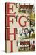 E, F, G, H, I Illustrated Letters-Edmund Evans-Stretched Canvas