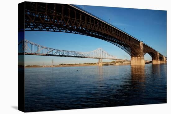 Eads Bridge on the Mississippi River, St. Louis, Missouri-Joseph Sohm-Premier Image Canvas