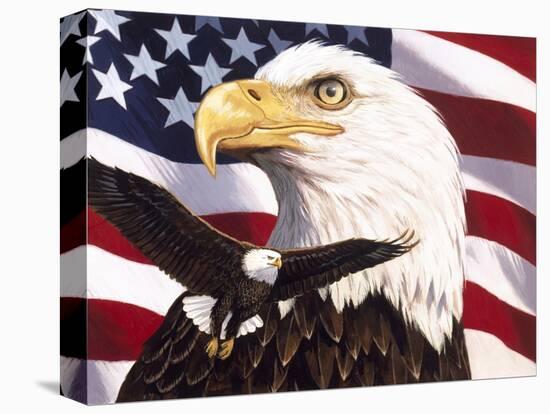 Eagle and Flag-William Vanderdasson-Premier Image Canvas