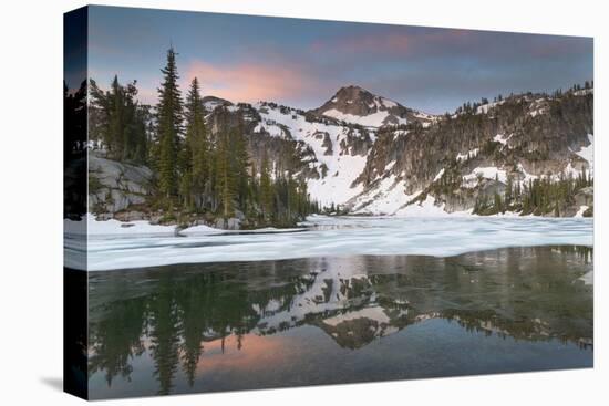 Eagle Cap seen from Mirror Lake, Eagle Cap Wilderness Wallowa Mountains, Oregon.-Alan Majchrowicz-Premier Image Canvas