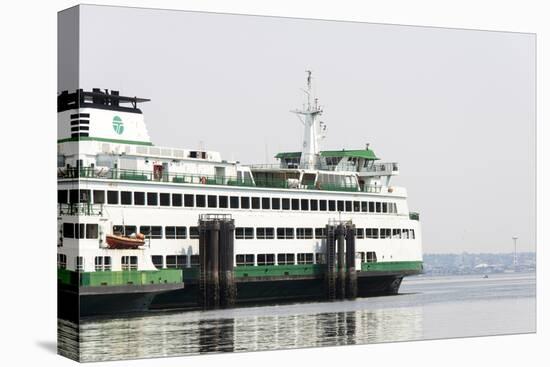 Eagle Harbor, Ferry Arrives Bainbridge from Seattle-Trish Drury-Premier Image Canvas