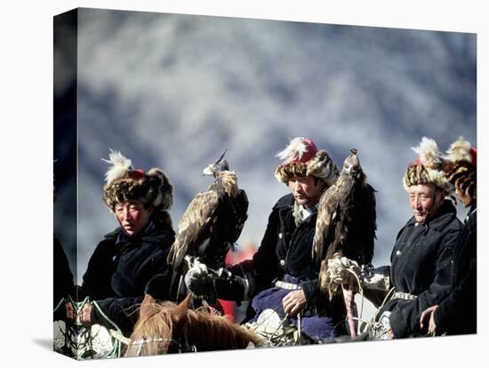 Eagle Hunters at the Golden Eagle Festival, Mongolia-Amos Nachoum-Premier Image Canvas