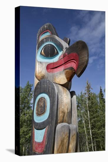 Eagle Image on Totem Pole, Teslin Tlingit Heritage Center, Teslin, Yukon, Canada, North America-Richard Maschmeyer-Premier Image Canvas