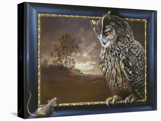 Eagle Owl and Mouse-Harro Maass-Premier Image Canvas