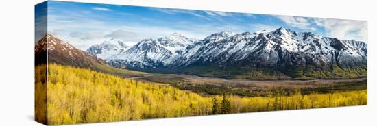 Eagle River Valley with Hurdygurdy Mountain in the background, Chugach National Park, Alaska, USA-null-Premier Image Canvas