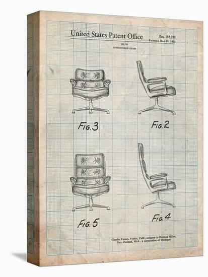 Eames Upholstered Chair Patent-Cole Borders-Stretched Canvas