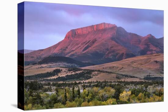 Ear Mountain at sunrise, Rocky Mountain front ranges near Choteau, Montana.-Alan Majchrowicz-Premier Image Canvas