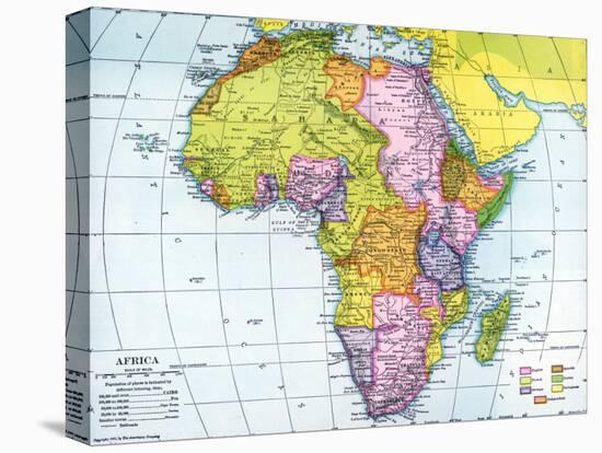 Early 20th Century Map of Africa-null-Premier Image Canvas