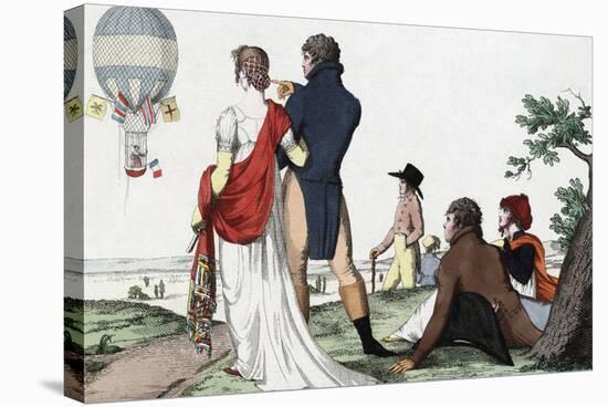 Early Balloon Flight, 1802-Library of Congress-Premier Image Canvas