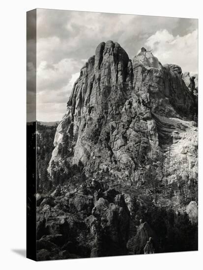 Early Carving on Mount Rushmore-null-Premier Image Canvas