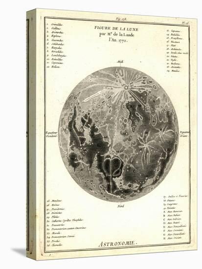 Early Map of the Moon, 1772-Detlev Van Ravenswaay-Premier Image Canvas