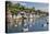 Early Morning Light on Small Boats at Anchor in the Harbour at Fowey, Cornwall, England-Michael Nolan-Premier Image Canvas