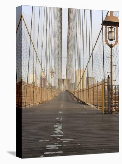Early Morning on Brooklyn Bridge-Amanda Hall-Premier Image Canvas