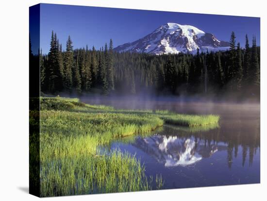 Early Morning on Reflection Lake, Mt. Rainier National Park, Washington, USA-Jamie & Judy Wild-Premier Image Canvas