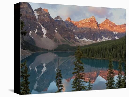 Early Morning Reflections in Moraine Lake, Banff National Park, UNESCO World Heritage Site, Alberta-Martin Child-Premier Image Canvas